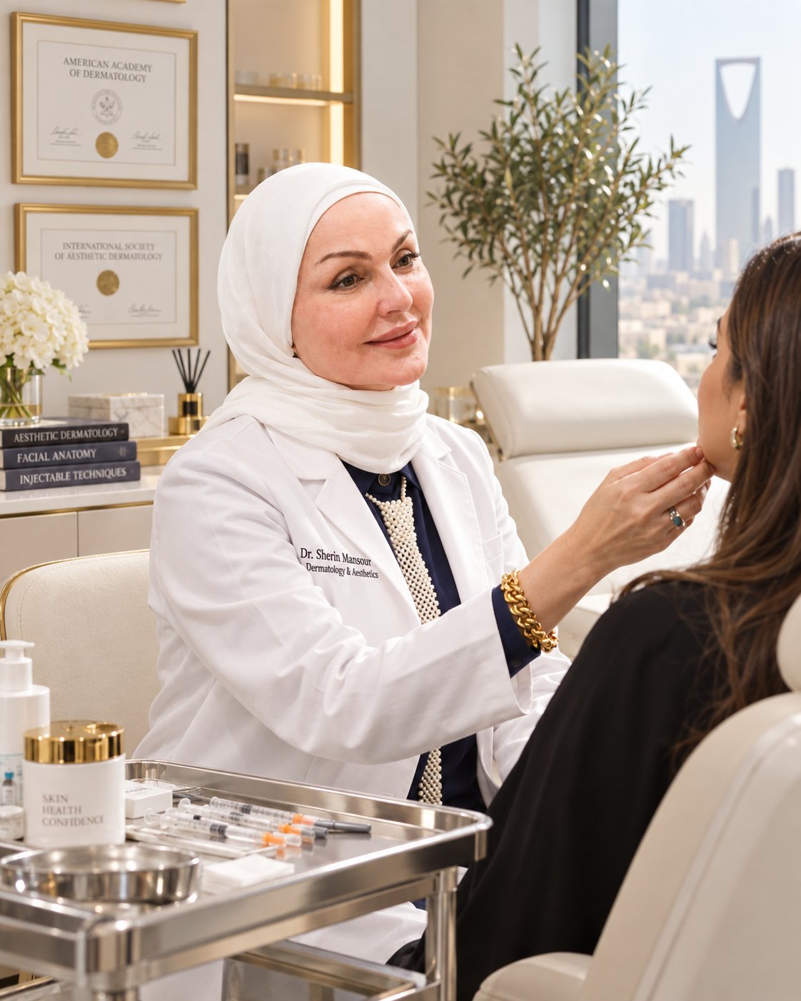 تكلفة البوتوكس في الرياض: عيادة طب تجميلي مضاءة بإضاءة طبيعية